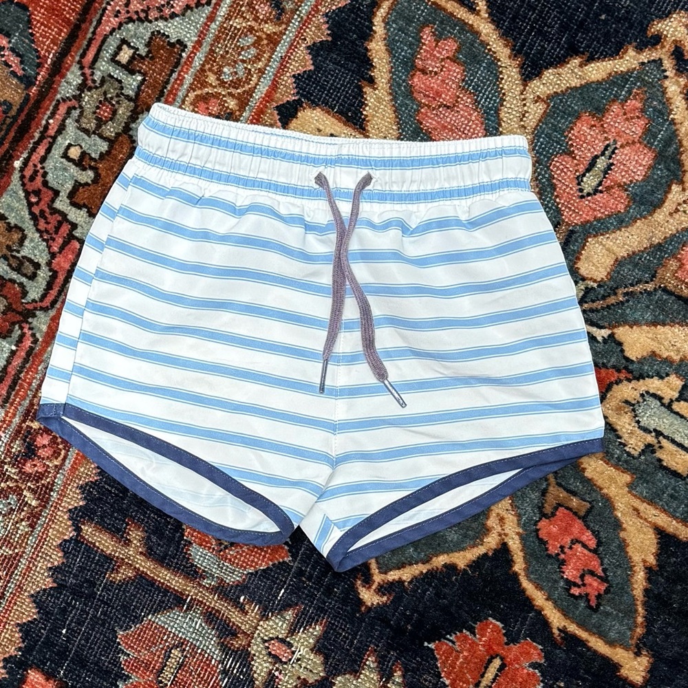 Blue Striped Kids Swim Shorts Size 3/4T